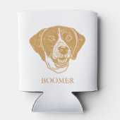 Aanwijzer hond gepersonaliseerde hand tekening blikjeskoeler (Achterkant)