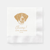 Aanwijzer Hond Gepersonaliseerde Proost Servet (Voorkant)