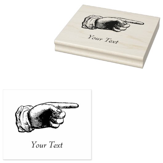 aanwijzer met aangepaste tekst rubberstempel (Gestempeld)