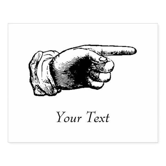 aanwijzer met aangepaste tekst rubberstempel (Afrduk)