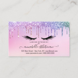 Aanwijzing Glitter Holografen Eyelash Extension Visitekaartje