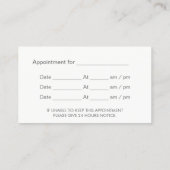 Aanwijzing medisch personeel Blauwgroen Afsprakenkaartje (Achterkant)