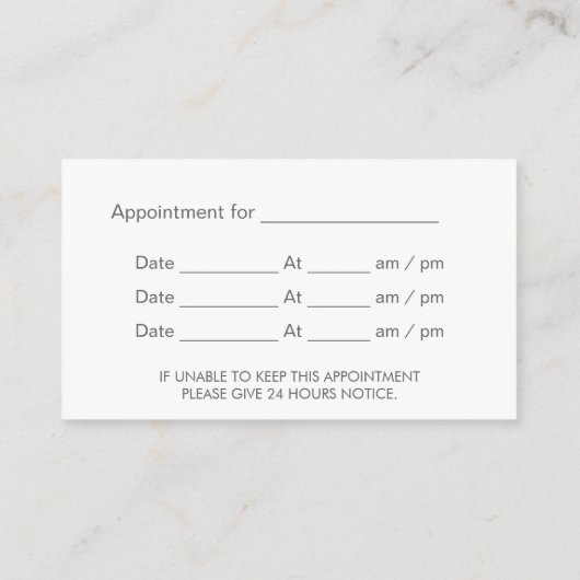 Aanwijzing medisch personeel Blauwgroen Afsprakenkaartje (Achterkant)