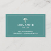 Aanwijzing medisch personeel Blauwgroen Afsprakenkaartje (Voorkant)