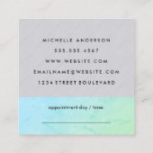 Aanwijzing moderne haarstylist afsprakenkaartje (Achterkant)