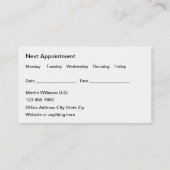 Aanwijzing Optometrist Vision Care Visitekaartje (Achterkant)