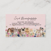Aanwijzing roze Dogs Pet Accessoires Designer Visitekaartje (Achterkant)