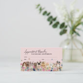Aanwijzing roze Dogs Pet Accessoires Designer Visitekaartje (Staand voorkant)