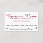 aanwijzing roze partiket afsprakenkaartje (Achterkant)