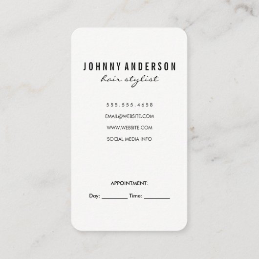 Aanwijzing Stripes Scissors Afsprakenkaartje (Achterkant)