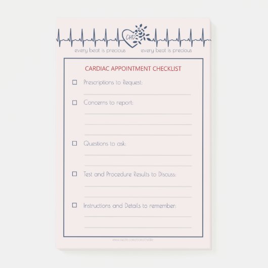 Aanwijzing van CHD Doctor Post-it Opmerkingen Post-it® Notes (Voorkant)