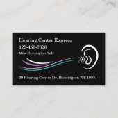 Aanwijzing van gehoorapparaten en audiovisuele mid visitekaartje (Voorkant)