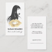 Aanwijzing van Makeup en Hair Afsprakenkaartje (Voorkant / Achterkant)