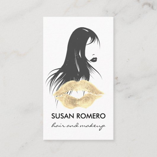 Aanwijzing van Makeup en Hair Afsprakenkaartje (Voorkant)