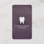 Aanwijzing van moderne Paarse tandheelkundige tand Afsprakenkaartje (Voorkant)