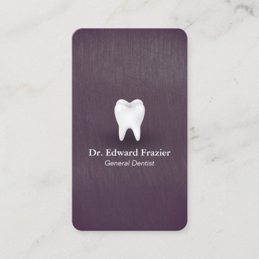Aanwijzing van moderne Paarse tandheelkundige tand Afsprakenkaartje (Voorkant)