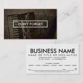 aanwijzing van muzieklessen Herinnering Afsprakenkaartje (Voorkant / Achterkant)