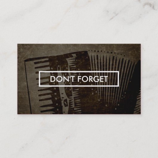 aanwijzing van muzieklessen Herinnering Afsprakenkaartje (Voorkant)