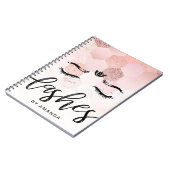 Aanwijzing van persoonlijke Gold Lashes-Roos Notitieboek (Linkerzijde)