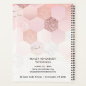 Aanwijzing van roos Gold Nails Planner (Achterkant)