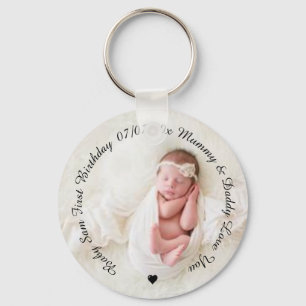 Aanwijzing voor baby-fotocadeaus  sleutelhanger