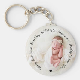 Aanwijzing voor baby-fotocadeaus sleutelhanger