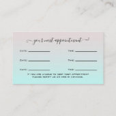 Aanwijzing voor Glitter Pink Eyelash Extension Visitekaartje (Achterkant)