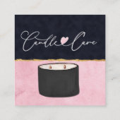 Aanwijzingen voor kaarszorg / Beharing voor uw kaa Vierkante Visitekaartje (Achterkant)