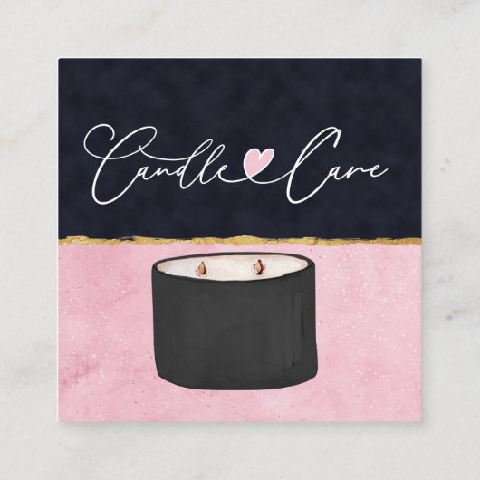 Aanwijzingen voor kaarszorg / Beharing voor uw kaa Vierkante Visitekaartje (Achterkant)