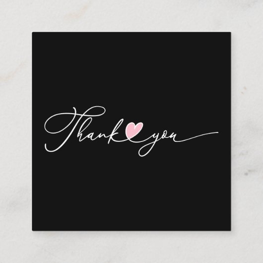 Aanwijzingen voor kaarszorg en klantendank vierkante visitekaartje (Achterkant)