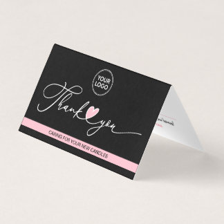 Aanwijzingen voor kaarszorg & Gevolgde dank Visitekaartje