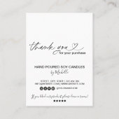 Aanwijzingen voor kaarszorg Voeg uw Logo minimalis Visitekaartje (Achterkant)