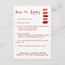 Aanwijzingen voor toepassing van lippenstift-verde