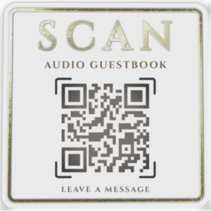 AANWIJZINGENLABEL VOOR AANPASBARE QR-CODE AUDIO GA STICKER