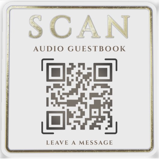 AANWIJZINGENLABEL VOOR AANPASBARE QR-CODE AUDIO GA STICKER (Voorkant)