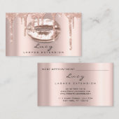 Aanwijzingskaart Lips Glitter Drift Spark Makeup Afsprakenkaartje (Voorkant / Achterkant)