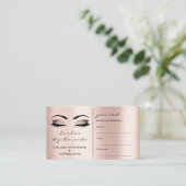 Aanwijzingskaart Makeup Artist Black Roos Lashes Afsprakenkaartje (Staand voorkant)