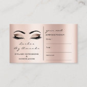 Aanwijzingskaart Makeup Artist Black Roos Lashes Afsprakenkaartje (Voorkant)