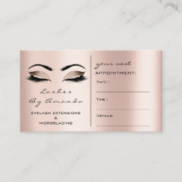 Aanwijzingskaart Makeup Artist Black Roos Lashes Afsprakenkaartje