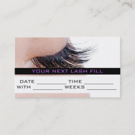 Aanwijzingskaart MakeUp Lash Extensions Salon Afsprakenkaartje