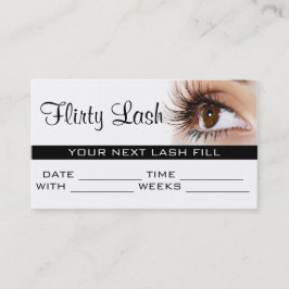 Aanwijzingskaart MakeUp Lash Extensions Salon Afsprakenkaartje