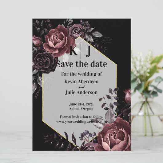 Aanzetbloemen Save The Date (Staand voorkant)