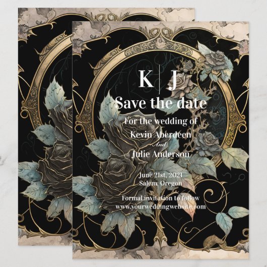 Aanzetbloemen Save The Date (Voorkant / Achterkant)