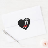 Aanzicht van de spiegel van een persoon hart sticker (Envelop)