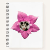 Aanzienlijk klappen van Floral Baby Opossum Notitieboek (Voorkant)
