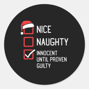 Aanzienlijke nieuwkomer op de Naughty List tot bew Ronde Sticker