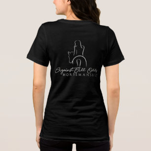 AAOH T-shirt met zilveren belettering