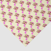 Aap 2 jaar oude roze crème tissuepapier (Detail)