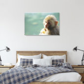 aap 3 canvas afdruk (Insitu (Slaapkamer))