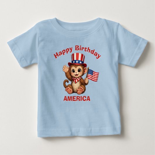 Aap (5g) Patriottisch Kinder T-Shirt (Voorkant)